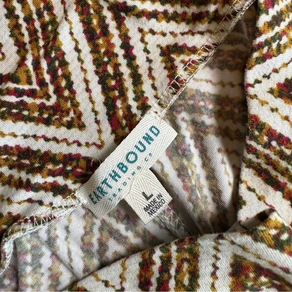 EARTHBOUND Chevron Patterned Flare Leggings Large Shades of Browns - Picture 4 of 5